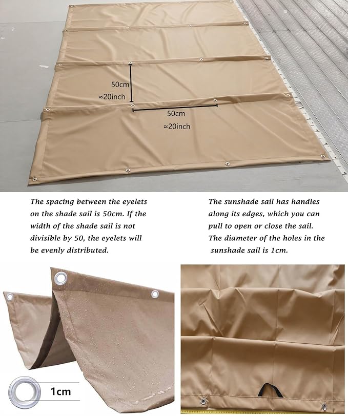 Outdoor Retractable Pergola Canopy 12' x 21' Waterproof Shade Cover - Image 4