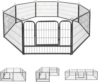 Fencer Wire Decorative Wire Fence, Panel Decor, Heavy Duty Iron Landscape Patio Flower Bed Animal Barrier Border Edging Section, Foldable Garden Fence for Yard for Dog Outdoor, 24 Inch x 21 FT