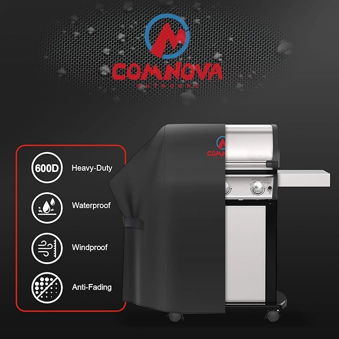 Comnova Grill Cover 51 Inch - 7139 BBQ Grill Cover for Weber Spirit II 300 and Spirit 300 Series Gas Grill Heavy Duty & Waterproof, Outdoor Barbecue Cover for Weber Spirit I & II E310, E330 and E315
