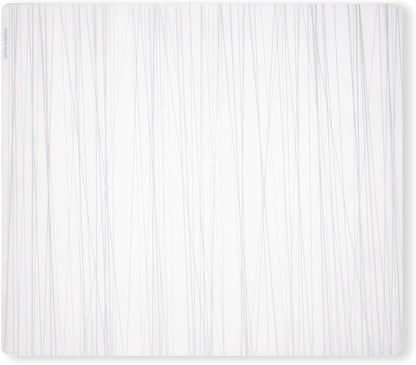 modern-twist 14 x 16 Silicone Placemat, BPA, PVC-Free Table Mat, Dishwasher Safe, Stream Print in Silver, Pack of 1