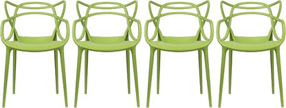 2xhome Modern Dining Chair | Stackable Indoor or Outdoor Entangled Side Chair | by 2xhome