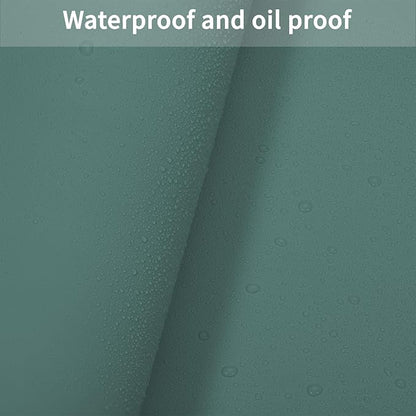 Leather Table Cover,1.8mm Thick,24x48 Inch Desk Cover,Large Desk Mat,Table Protector,Table Cover Protector,Office Desk Cover,Coffee Table Protector(Aqua Blue+Gray,24x48)