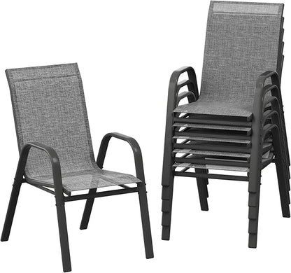 Patio Chairs Set of 6, Stackable Chairs by GarveeLife