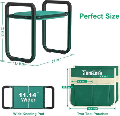 TomCare Garden Kneeler and Seat, 11.14" Kneeling Pad Sturdy Garden Bench | - Image 7