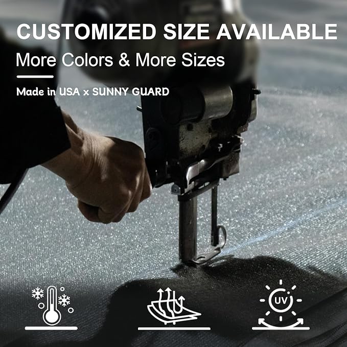 SUNNY GUARD Custom Size 9'x14' Dark Grey Sun Shade Sail Rectangle UV Block Shade - Image 8