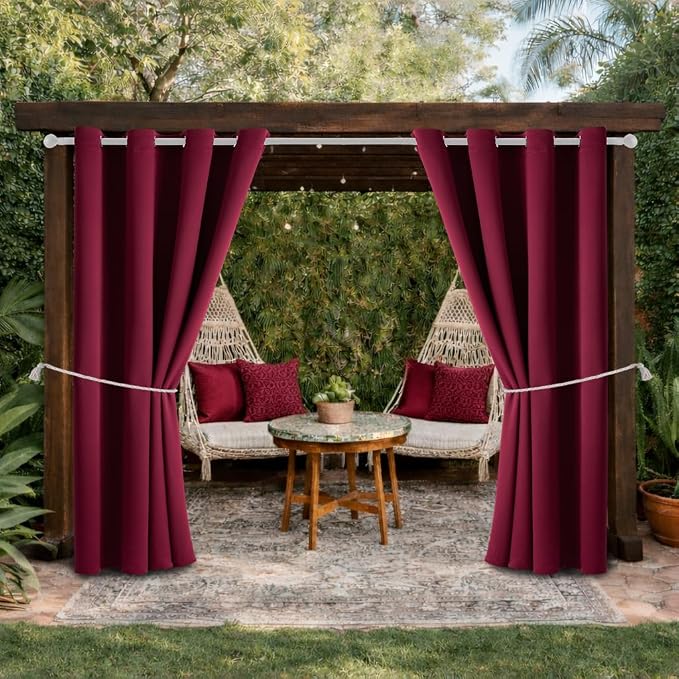 DIVA EN CAMINO DEC Outdoor Patio Curtain Waterproof Darkening Thermal Insulated by DivaenCamino