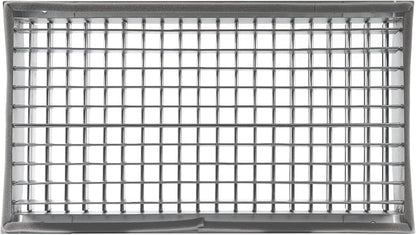 Repa Market 17" x 9" Inch Air Exhaust Grille for Round Ducts - 2 Adjustable Louvre Blades - Galvanized Air Supply Vent Cover - Side Fit Round Surface Canal Ducting from 19.68" to 55" Inches