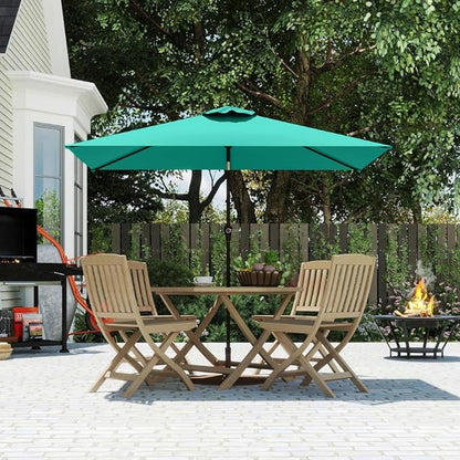 6.5' x 10' Rectangular Patio Umbrella Large Outdoor Market Umbrella w/ UV by PatioKingdom