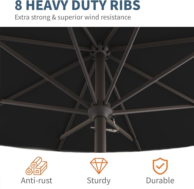 10FT Patio Umbrella, Outdoor Umbrella - Image 3