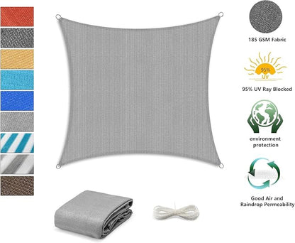 Tronssien Rectangle 8'x12' Sun Shade Sail, 95% UV Blockage Canopy Awning - Image 2