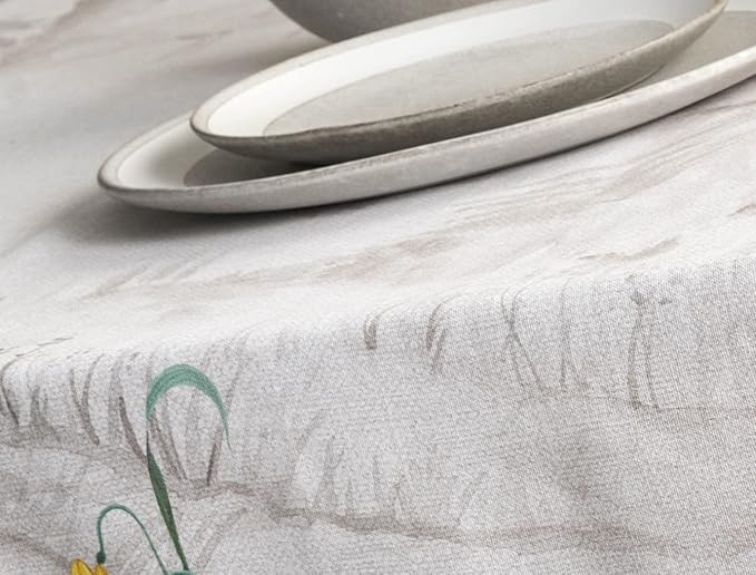 Maison d' Hermine Table Cloth Rectangle Table 100% Cotton 60 x 108 Inches Tablecloth Reusable Decorative for Dining Room, Farmhouse, Home, Party, Festive & Wedding Spring Summer - Basse Cour