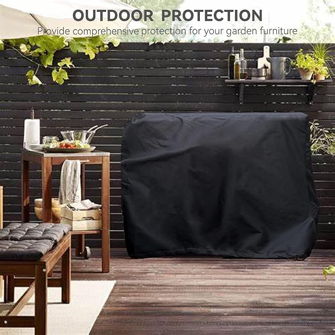 Outdoor Prep Table Cover- Heavy Duty Waterproof Cover for Outdoor Stainless Steel Table,Compatible with 54 inch Outdoor Utility Cart and Storage Cabinet Black