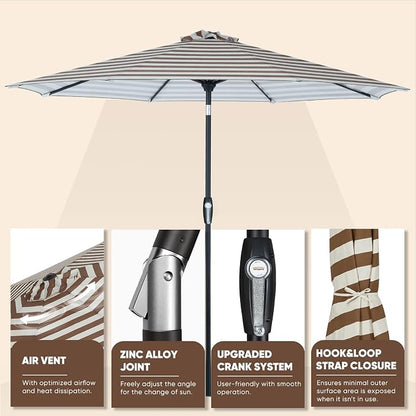 Tempera Patio Market Outdoor Table Umbrella - Image 4