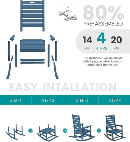 SERWALL Oversized Outdoor Rocking Chair - Image 8