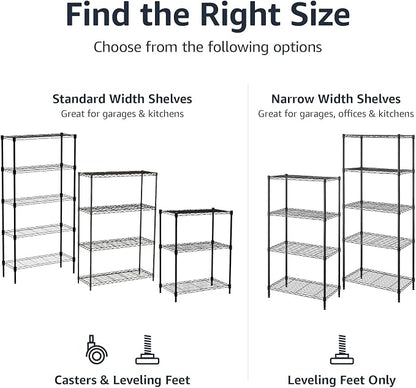 Amazon Basics 5-Shelf Adjustable Heavy Duty Steel Wire Storage Shelves - Image 6