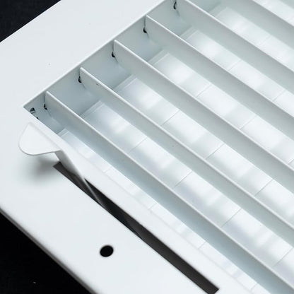 Fits 8x6 Duct Opening Steel Adjustable Air Supply Grille by Handua | Register Vent Cover Grill for Sidewall and Ceiling | White | Outer Dimensions: 9.75" X 7.75"