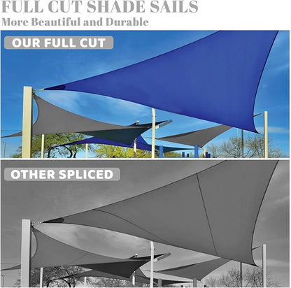 Sun Shade Sail 10'x18'x20.6' Butter Cream Triangle Custom Size | 95% UV Block - Image 5