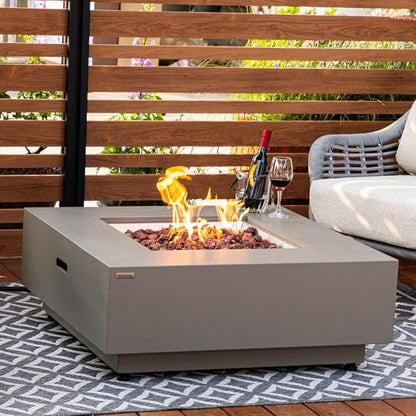 Ashton 36” Propane Fire Pit Smokeless Firepit Outdoor Gas Fire Pit for Outside Patio Firepit Table Includes Rain Cover Converter Kit Lava Rocks Lid CSA Certified