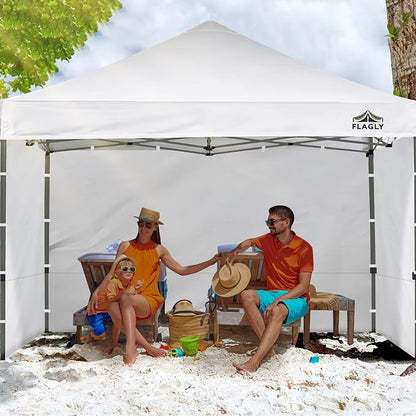 Instant Canopy Sidewalls for 12x12 Pop Up Canopy Tent, 300D Waterproof Material for Outdoor Events, Vendor Booths, and Privacy (Sidewalls Only, Canopy Not Included)(White, 12x12ft-4pcs)