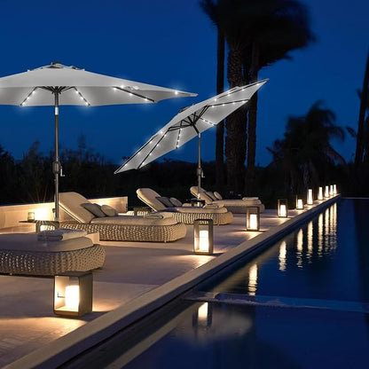 9 ft Solar Umbrella, Patio Umbrella - Image 7
