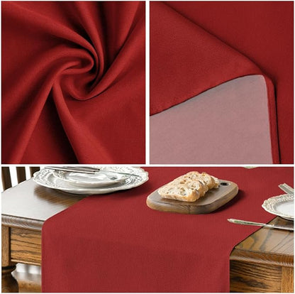 Artoid Mode Red Table Runner, Seasonal Christmas Washable Kitchen Dining Table Decoration for Home Party Decor 13x60 Inch