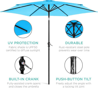 Best Choice Products 10ft Outdoor Patio Umbrella, Outdoor Table Umbrella - Image 5