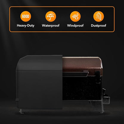 Heavy Duty 600D Polyester Cover Compatible with Pit Boss Portable Table Top Pellet Grill 10697 and PB150PPG fits Cuisinart CGG-306, Royal Gourmet 24’’ Tabletop Griddle PD1301R/ PD1301S Grills