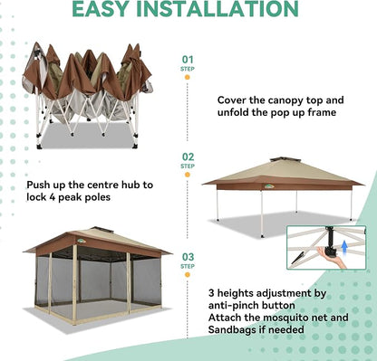 COBIZI 13x13 FT Pop up Gazebo on Clearance - Image 6
