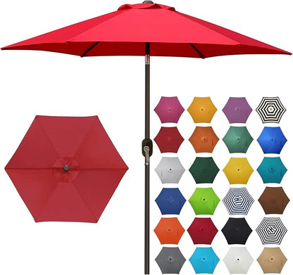 7.5 ft Patio Umbrella, Yard Umbrella, Outdoor Market Umbrella by Blissun