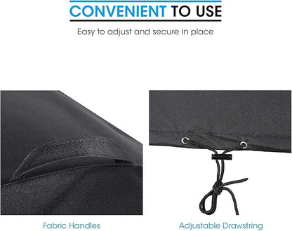 Unicook Round Fire Pit Cover 32 Inch, Heavy Duty Waterproof Firepit Cover Small, Patio Fire Table Cover, Fade and UV Resistant Material, All Weather Protection, 32" Dia x 14" H, Black