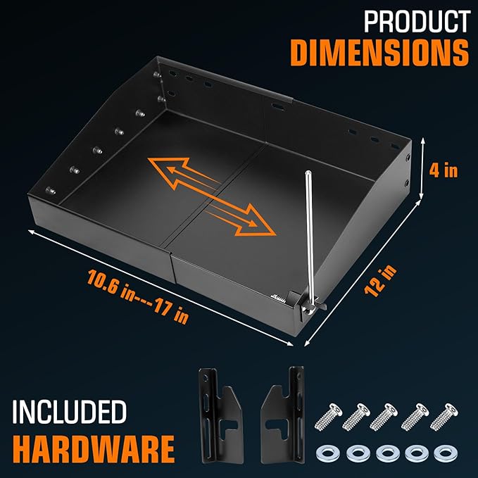 GRISUN Adjustable Grill Side Shelf - Folding Prep Table for Pit Boss 540/700FB, Camp Chef & Char Griller and Dyna-Glo