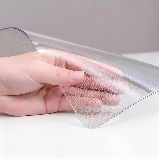 Frosted Table Protector 42 x 72 Inch, 1.9mm Thick Waterproof PVC Plastic Table Cover, Durable Table Pad for Dining Room, Kitchen, Writing Desk, and Coffee Tables