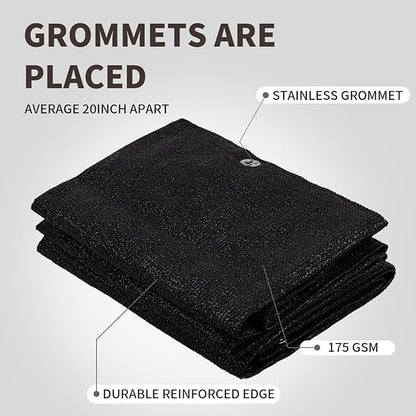 LOVE STORY Custom Size 3'x2' Black Balcony Privacy Screen,UV Block Privacy Fence Screen,90% Shield for Outdoor Pool Garden Apartment Railing