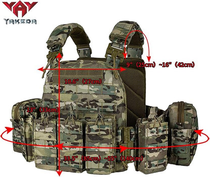vAv YAKEDA Tactical Outdoor Vest Quick Release Adjustable Hunting Vest with PALS Molle System