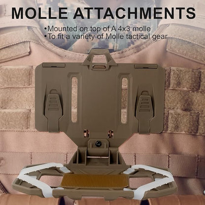 Plate Carrier Accessories Tactical Gear Molle Vest Phone Chest Mount Holder Agilite - Fits Screen Size 4.7"-6.7"(Coyote Brown)