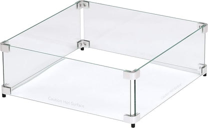 Celestial 17.5" x 17.5" x 6" Wind Guard, fits Celestial 12” Square Fire Pit Burner Pans for Gas Fire Pits