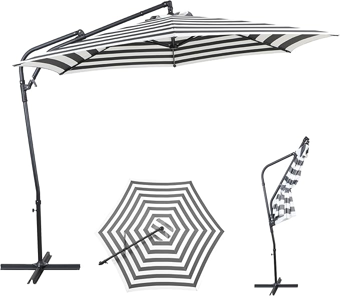 10FT Outdoor Offset Umbrella, Cantilever Patio Umbrella by AEOutdoorUSA
