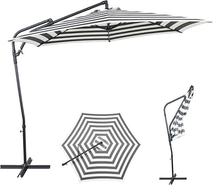 10FT Outdoor Offset Umbrella, Cantilever Patio Umbrella by AEOutdoorUSA