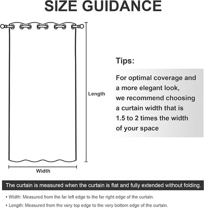 RYB HOME Extra Wide Outdoor Curtains - Image 7