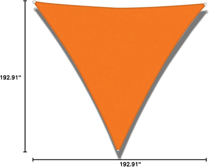 Windscreen4less 16' x 16' x 16' Sun Shade Sail Triangle Outdoor Canopy Cover UV - Image 9