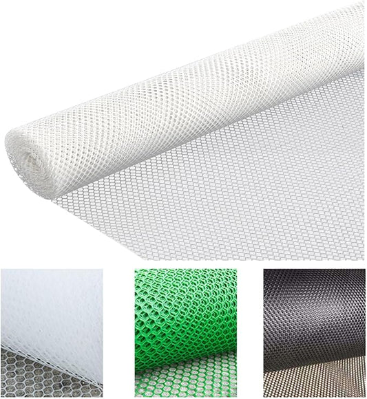 39.3″ x 32.8′ Chicken Mesh Fence Roll Versatile Plastic Fencing Netting Heavy Duty Balcony Protection Safety Mesh Easy Cut for Home Décor Gardening Poultry Barrier(Size:1x30M - Mesh 1.2cm,Color:White)