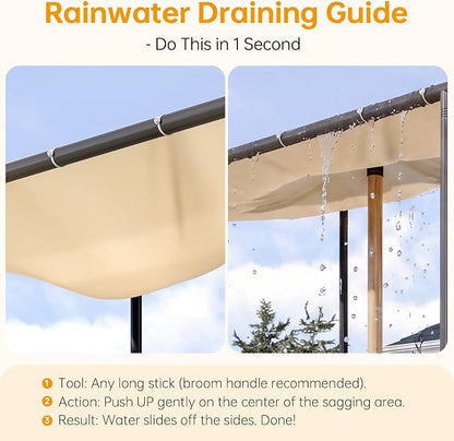 20x12 Lean to Pergola Outdoor Gazebo - Image 3