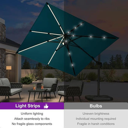 PURPLE LEAF Patio Umbrella Left-right Tilt 10FT - Image 3