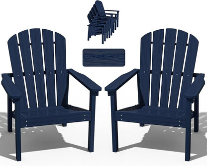 Compact Stackable Adirondack Chairs Set of 2, All-Weather by nevilywood