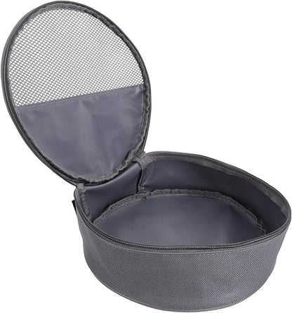 SUPVOX Outdoor Tableware Bag for Camping Plate Organizer with Mesh Pockets and Oxford Cloth Durable Portable Storage 8.66X8.66X2.36 Inch for Hiking Picnic