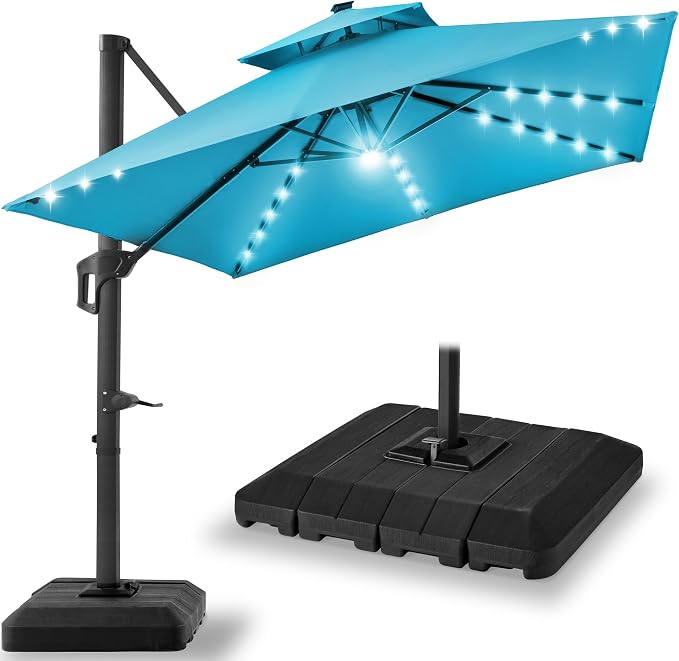 Best Choice Products 10x10ft Cantilever Patio Umbrella w/Base Included by Unknown