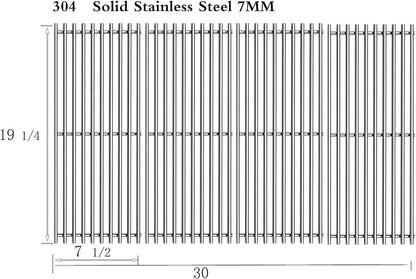 SN8264 (4-Pack) 19 1/4" Stainless Steel Cooking Grid Grates Replacement for Bull 18248 LP, 18249 NG, LP 47628, NG 47629, 57569 NG, 57568 LP, LP 62648, NG 62649 Grill