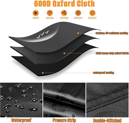 Waterproof Cover for Ninja Pizza Oven MO201, Tabletop Pizza Oven Covers, Tear Resistant, Windproof with Bottom Drawstrings, Fully Covered with Heavy-Duty 600D PU Oxford Cloth (Cover Only)