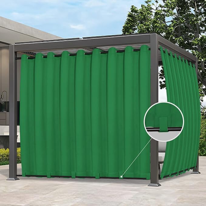 Easy-Going Outdoor Curtains for Patio 1 Panel, 150x96 inch, Weatherproof by Easy-Going