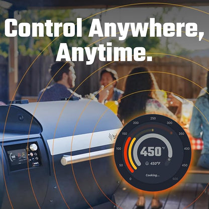 Brisk It Origin-940 Electric Wood Pellet Smoker Grill – A.I. Smart BBQ Grill with WiFi,940 sq.in Cooking Area, 7-in-1 Outdoor Grill & Smoker, PID Controller (Up to 500°F), Meat Probe